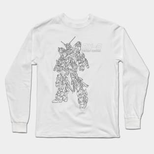 Gundam Unicorn Lineart Style Long Sleeve T-Shirt